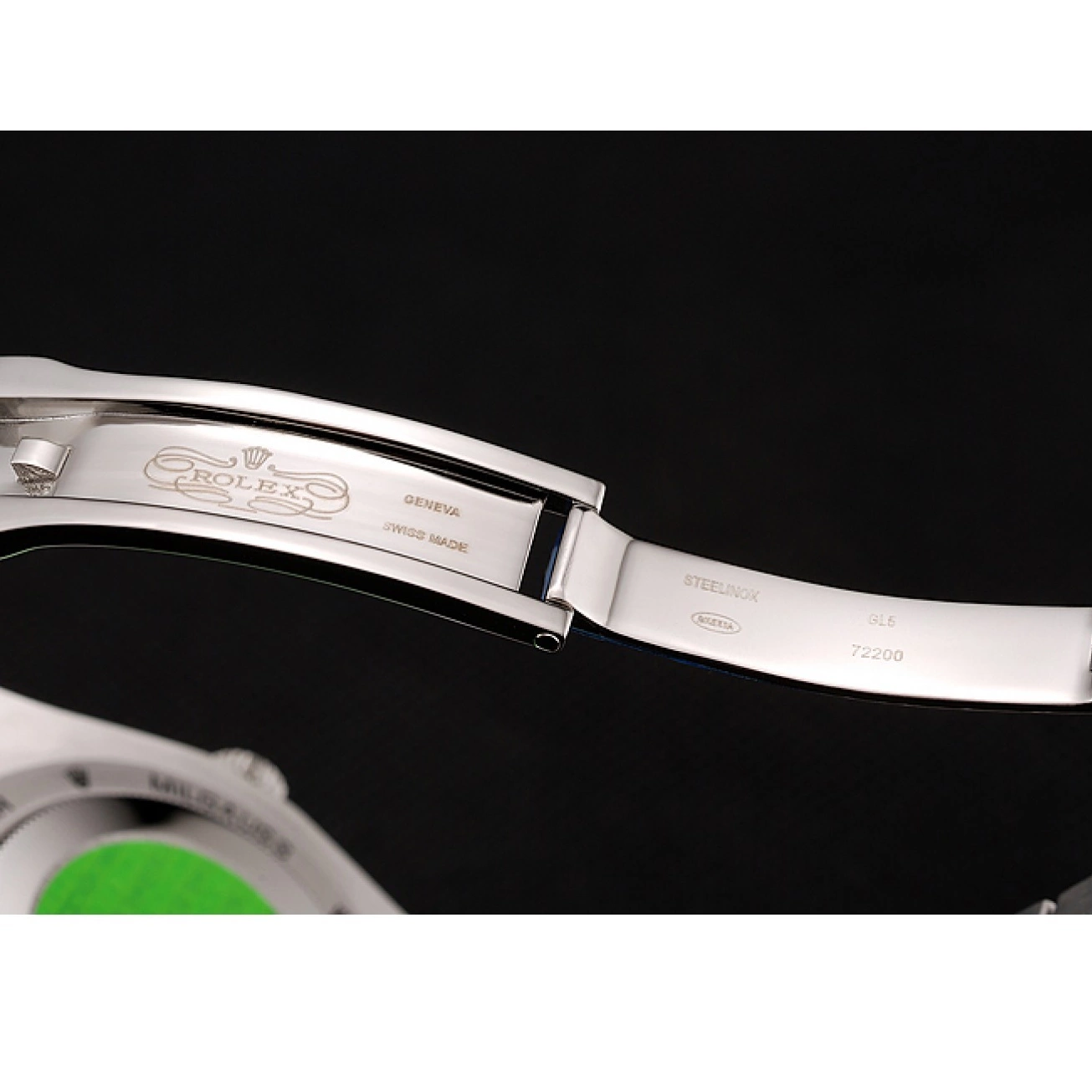 Aaa replica watch Stainless 1453967 White Day-Date Bracelet Rolex Case Steel Diamond Swiss Dial 0804